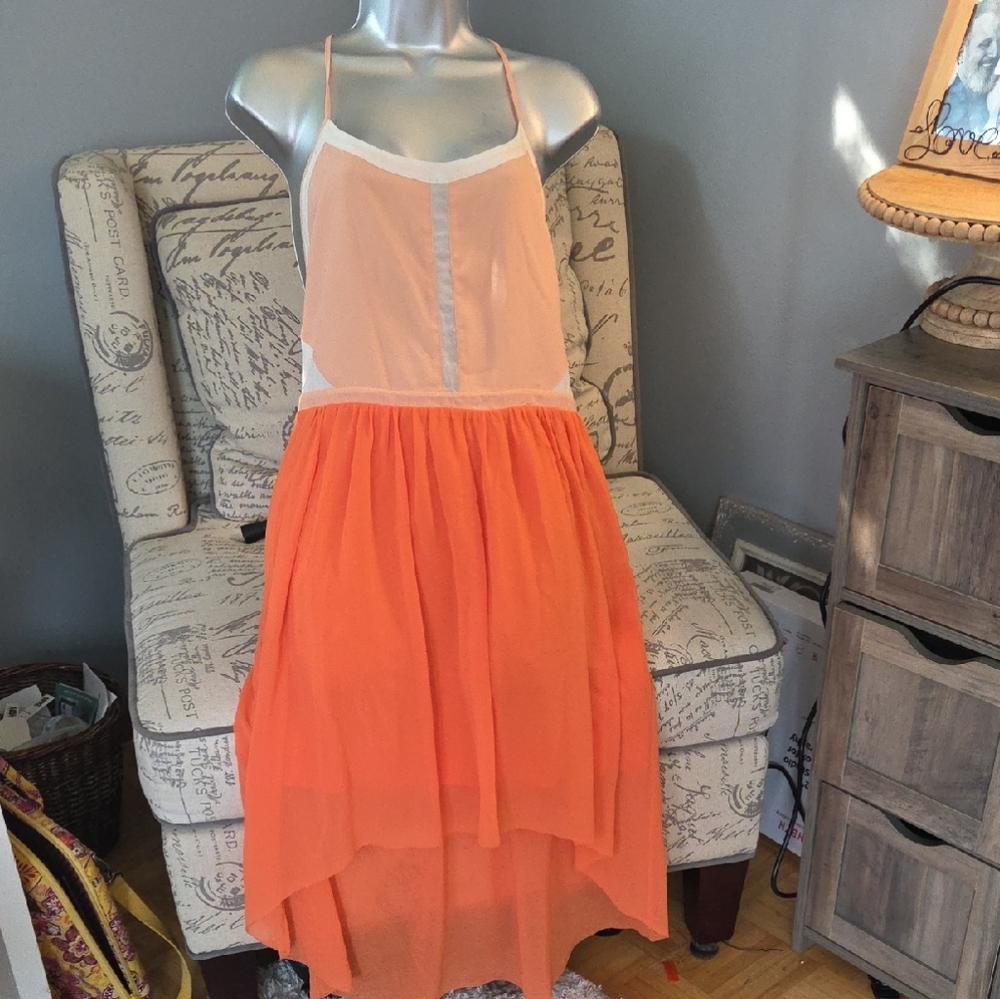 Gentle Fawn Orange and White Kids Dress